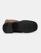 Steve Madden Велурени ботуши Aletta в бежово с равна подметка 11004755