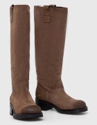 Steve Madden Велурени ботуши Banner в кафяво с равна подметка SM11003092