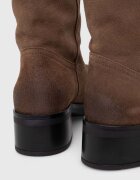 Steve Madden Велурени ботуши Banner в кафяво с равна подметка SM11003092