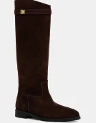 Steve Madden Велурени ботуши Novi в кафяво с равна подметка 11004728