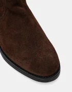 Steve Madden Велурени ботуши Vlora в кафяво с равна подметка 11004761