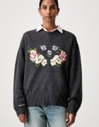 Stine Goya пуловер дамски с вълна сив SG-AW26-K099-2469