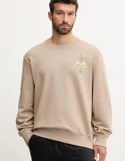 The North Face Памучен суичър Connect Relaxed мъжки в кафяво с принт NF0A8E3ZBOX1