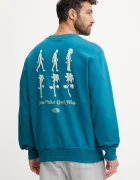 The North Face Памучен суичър Connect Relaxed мъжки в тюркоазено с принт NF0A8E3ZBSI1