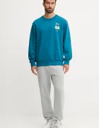 The North Face Памучен суичър Connect Relaxed мъжки в тюркоазено с принт NF0A8E3ZBSI1
