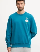 The North Face Памучен суичър Connect Relaxed мъжки в тюркоазено с принт NF0A8E3ZBSI1