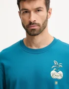 The North Face Памучен суичър Connect Relaxed мъжки в тюркоазено с принт NF0A8E3ZBSI1