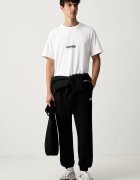 The North Face спортен панталон мъжки с памук Essential черен NF0A8FDFJK31