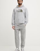 The North Face Суичър Drew Peak мъжки в сиво с качулка с меланжов десен NF0A89EM6RS1