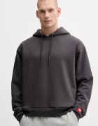 The North Face Суичър Redbox мъжки в сиво с качулка с изчистен дизайн NF0A8EFZ0SA1