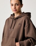 The North Face суичър с качулка дамски с памук Essential кафяв NF0A8HBX1OI1