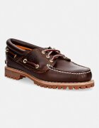 Timberland мокасини дамски от кожа кафяви TB0513042141