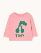 Tinycottons Бебешка памучна блуза с дълъг ръкав CHERRY GRAPHIC BABY TEE
