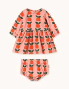 Tinycottons Бебешка рокля APPLES BABY SET