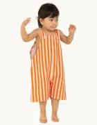 Tinycottons Бебешки гащеризон STRIPED SHORT DUNGAREE