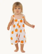 Tinycottons Бебешки памучен къс гащеризон APPLES BABY DUNGAREE