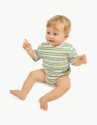 Tinycottons Бебешко боди от памук STRIPES MULTICOLOR BODY