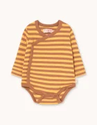 Tinycottons Бебешко боди STRIPES RIB CROSSED BODY
