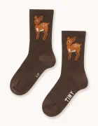 Tinycottons чорапи за деца DEER MEDIUM SOCKS кафяви AW26-397