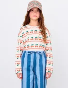 Tinycottons Детска блуза с дълги ръкави CHERRY PATTERN RIB TEE