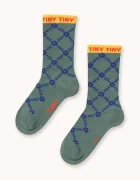 Tinycottons Детски чорапи FLOWER GRID MEDIUM SOCKS