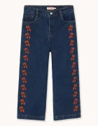 Tinycottons Детски дънки CHERRIES EMBROIDERED JEANS