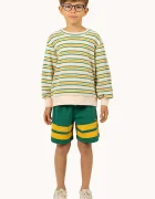 Tinycottons Детски памучен къс панталон STRIPES LOGO SHORT