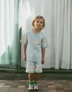 Tinycottons Детски памучен къс панталон STRIPES LOGO SHORT