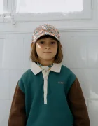 Tinycottons Детски памучен суичър COLOR BLOCK POLO SLEEVE TEE