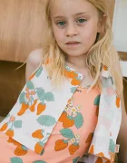 Tinycottons Детски памучен топ STRAWBERRIES WOVEN CROP TOP