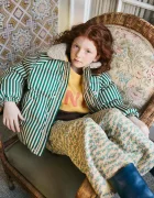 Tinycottons Детско яке GREEN STRIPES PADDED JACKET
