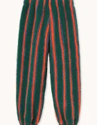 Tinycottons спортен панталон за деца от полар MULTICOLOR STRIPES SHERPA SWEATPANT зелен със стандартна талия AW26-245