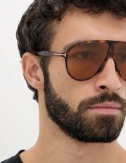 Tom Ford Слънчеви очила Vladimir мъжки в кафяво FT1211.6553E