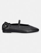 Tommy Hilfiger балеринки от кожа SOFT LEATHER ELLASTIC BALLERINA черни FW0FW09245