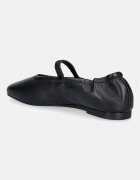 Tommy Hilfiger балеринки от кожа SOFT LEATHER ELLASTIC BALLERINA черни FW0FW09245