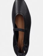 Tommy Hilfiger балеринки от кожа SOFT LEATHER ELLASTIC BALLERINA черни FW0FW09245