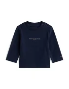 Tommy Hilfiger Бебешка памучна блуза с дълъг ръкав