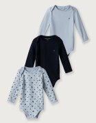 Tommy Hilfiger бебешки гащеризон за бебе от памук с еластан син KN0KN02317