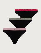 Tommy Hilfiger бикини дамски от памук с еластан 3 броя черни UW0UW05529