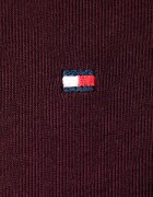 Tommy Hilfiger блуза с дълги ръкави дамска от памук бордо WW0WW47307