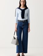 Tommy Hilfiger блуза с дълги ръкави дамска от памук синя WW0WW49928