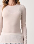 Tommy Hilfiger блуза с дълги ръкави дамска с добавен кашмир бежова UW0UW06611