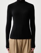 Tommy Hilfiger блуза с дълги ръкави дамска с вълна черна WW0WW52361