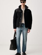 Tommy Hilfiger блуза с дълги ръкави мъжка от памук бежова MW0MW37317