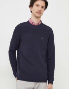 Tommy Hilfiger блуза с дълги ръкави мъжка с памук тъмносиня MW0MW34251