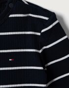 Tommy Hilfiger блуза с дълги ръкави за бебе от памук с еластан тъмносиня KN0KN02333