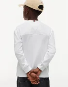 Tommy Hilfiger блуза с дълги ръкави за деца от памук бяла KB0KB10642