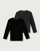 Tommy Hilfiger блуза с дълги ръкави за деца от памук черна UB0UB00309