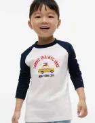 Tommy Hilfiger блуза с дълги ръкави за деца от памук тъмносиня KB0KB10730