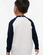 Tommy Hilfiger блуза с дълги ръкави за деца от памук тъмносиня KB0KB10730